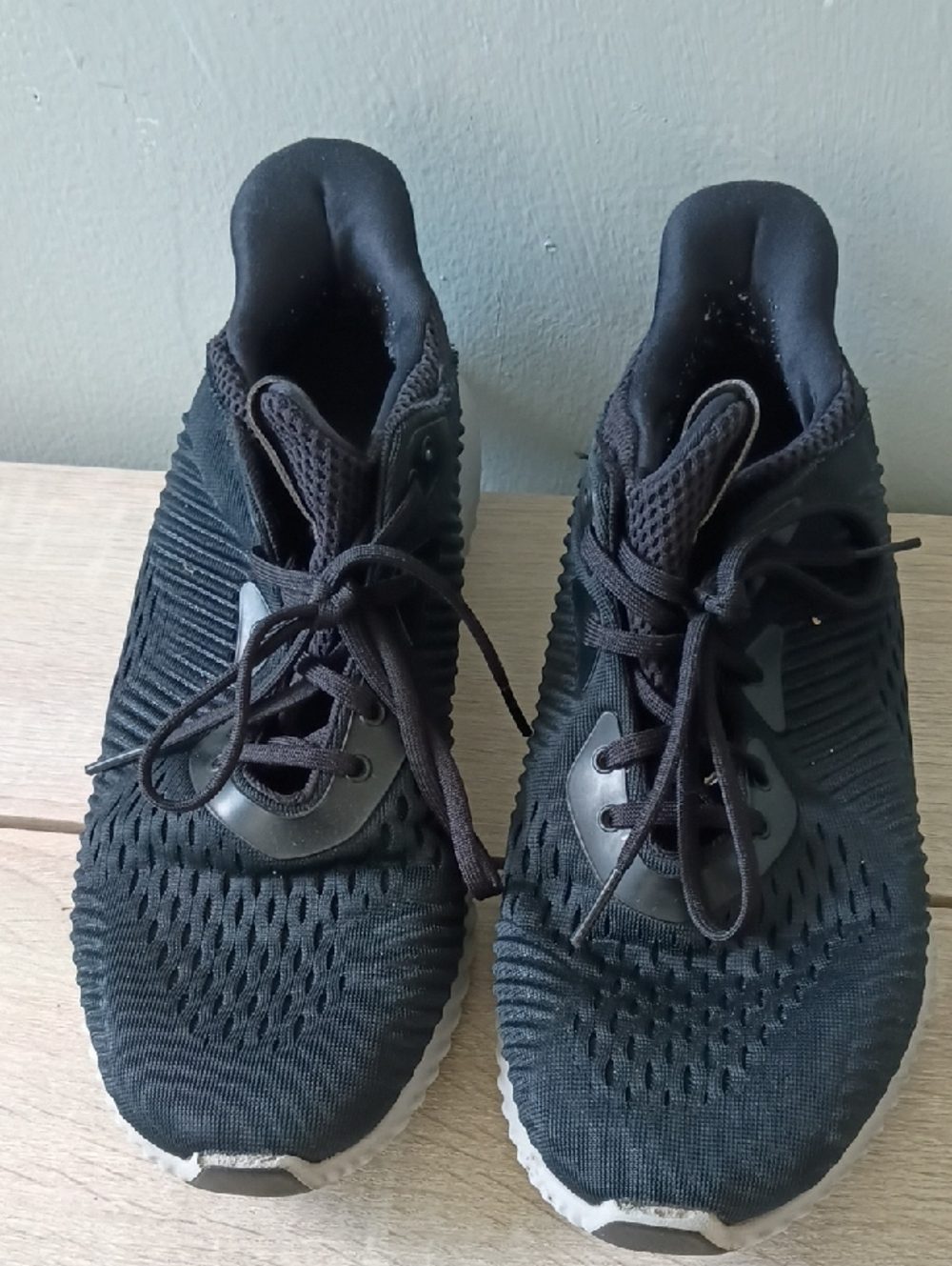 adidas Black Knit Lace-Up Men's Sneakers
